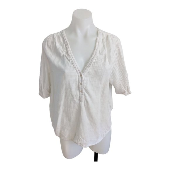 XiRENA White V-Neck Blouse - Picture 1 of 15